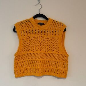 NWT Rag & Bone Renee Cotton Sleeveless Crew Deep Yellow - Marigold- Size medium